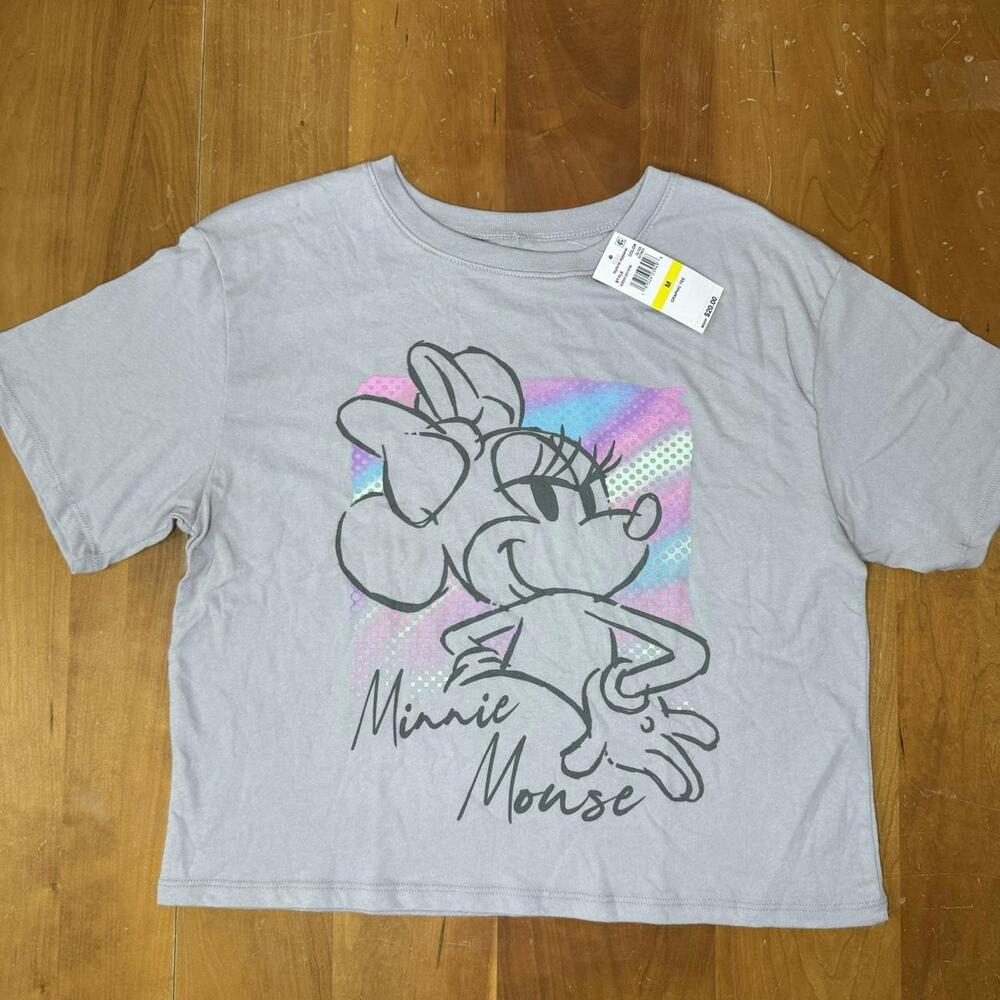 Minnie Mouse Grey Crop Top Women's - NWT - Picture 4 of 5